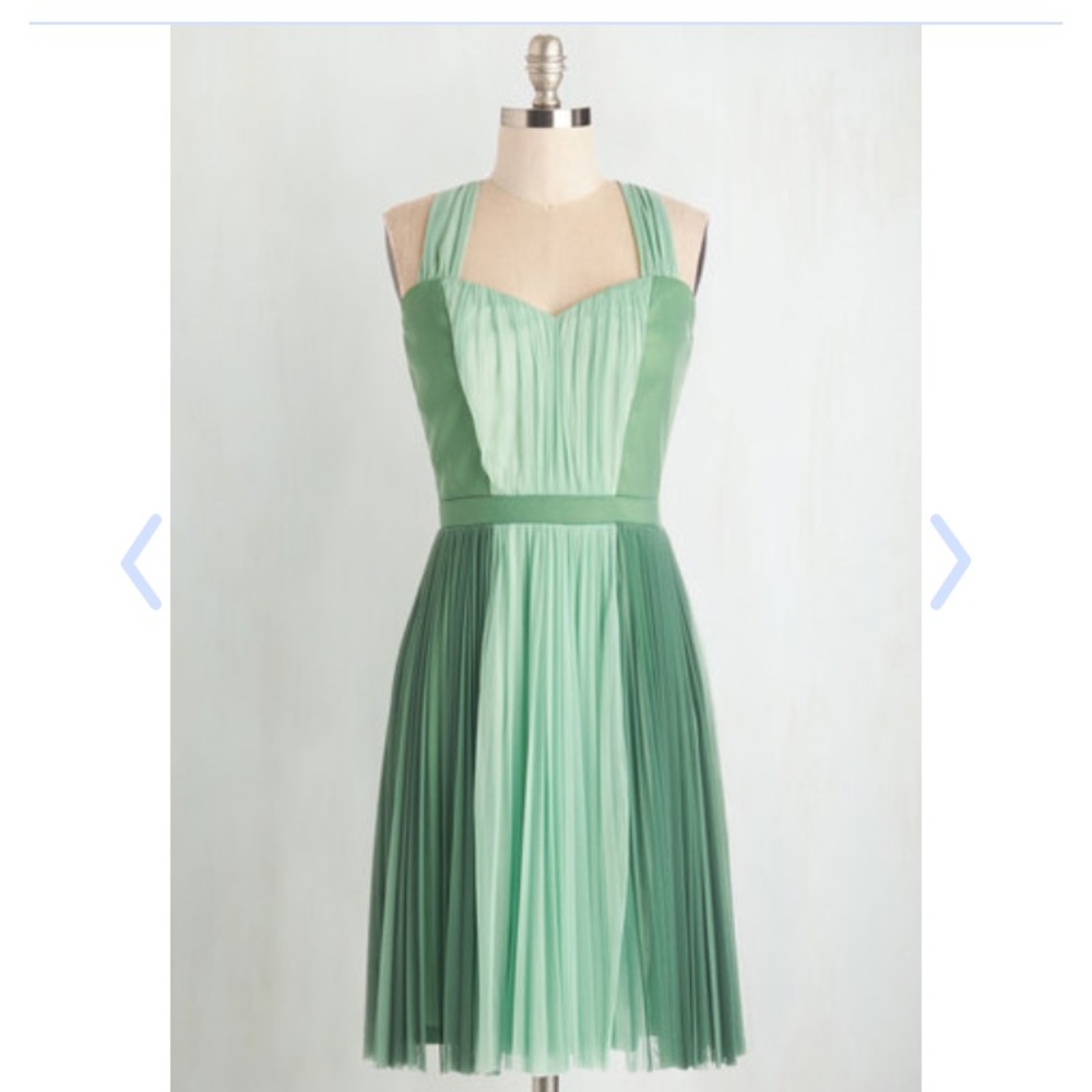 Two-Tone Green Tulle Dress
